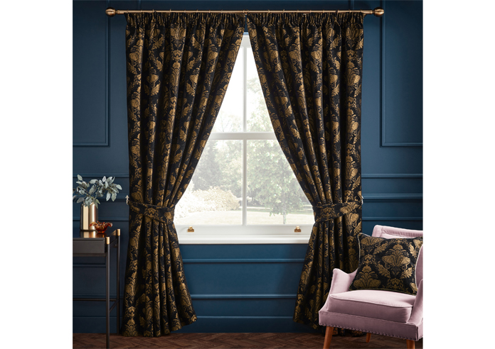 Shiraz Pencil Pleat, Black - Ready Made Curtains - Image 7
